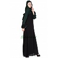 Dual colored abaya- Black and Green Dual colored abaya- Black and Green